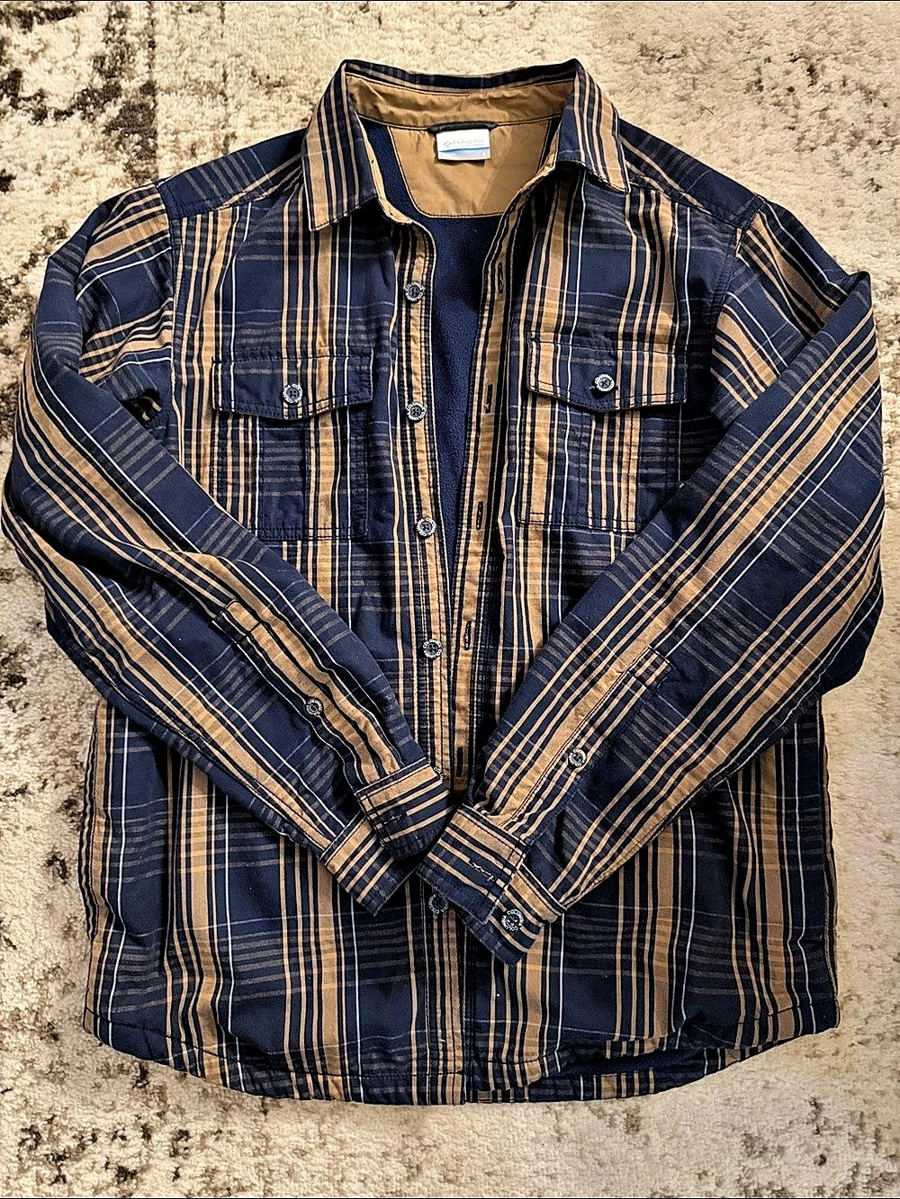 Columbia Men's Fleece Lined Plaid Shirt Jacket